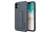 Puhelin - Kannet ja kotelot - Wozinsky Kickstand Case Silicone Case with Stand iPhone 12 Pro Navy Blue - 9111201940437