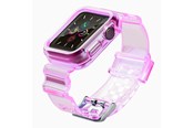 Smartwatch - Lisävarusteet - Hurtel Silicone Band Strap Bracelet Case Strap Light Set for Apple Watch 42mm - Red - 5907769331725