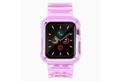 Smartwatch - Lisävarusteet - Hurtel Silicone Band Strap Bracelet Case Strap Light Set for Apple Watch 40mm - Red - 5907769331770