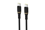 USB kaapelit - Dudao L25C USB-C 1m 60W Soft Braided Cable - Black - 6976625335886