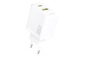 Puhelin - Adapterit & Laturit - Dudao  A27TEU PD 30W GaN USB-A USB-C Wall Charger - White - 6976625334209