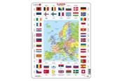 Palapelit - Selecta Play Larsen Map Europe with Flags 70 pcs. Lattia - LA-KL1-NL