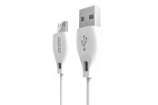 USB kaapelit - Dudao L4M USB-A - MicroUSB 2.4 A 1m cable - white - 6976625335138