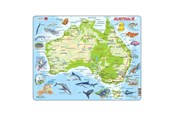 Palapelit - Selecta Play Larsen Jigsaw Puzzle Map Australia Geographic with Animals 65pcs. Lattia - LA-A31-NL