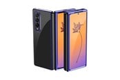 Tabletti - Kannet & Suojakotelot - Hurtel Plating Case for Samsung Galaxy Z Fold 4 Cover with a Metallic Frame Blue - 9145576266953