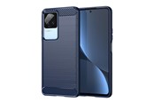 Puhelin - Kannet ja kotelot - Hurtel Carbon Case for Xiaomi Poco F4 5G Flexible Silicone Carbon Cover Blue - 9145576267523
