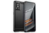 Puhelin - Kannet ja kotelot - Hurtel Carbon Case for Realme GT Neo 3 Flexible Silicone Carbon Cover Black - 9145576267646