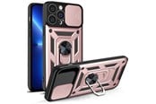 Puhelin - Kannet ja kotelot - Hurtel Hybrid Armor Camshield Case for iPhone 13 Pro Armored Case with Camera Cover Pink - 9145576267998