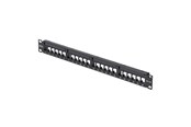 Lisätarvikkeet - StarTech.com C6PANELUTP241UCM 24 Port 1U Blank Keystone Patch Panel with Cable Management Bar Rackmount Cat6 Patch Panel for RJ45 UTP Ethernet Network Jacks - C6PANELUTP241UCM