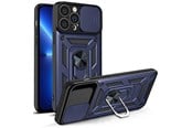 Puhelin - Kannet ja kotelot - Hurtel Hybrid Armor Camshield Case for iPhone 13 Pro Max Armored Case with Camera Cover Blue - 9145576268018