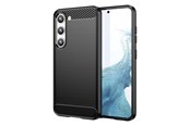 Puhelin - Kannet ja kotelot - Hurtel Carbon Case for Samsung Galaxy S23+ Flexible Silicone Carbon Cover Black - 5907769350153