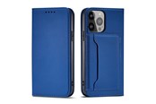 Puhelin - Kannet ja kotelot - Hurtel Magnet Card Case for Samsung Galaxy S23 Flip Cover Wallet Stand Blue - 9145576271049