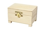 Askartelu- ja taidetarvikkeet - Creativ Company Wooden Box on Legs with Metal Lock - 575810