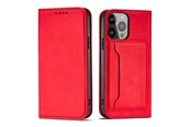 Puhelin - Kannet ja kotelot - Hurtel Magnet Card Case for Samsung Galaxy S23+ Flip Cover Wallet Stand Red - 9145576271094