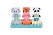 Vauva- ja taaperolelut - Small Foot - Wooden Stacking Game with Gears Jungle Friends FSC - 12762