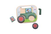 Vauva- ja taaperolelut - Johntoy Fien & Teun Wooden Tractor Puzzle - 80171