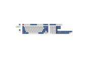 Näppäimistöt - Keychron PBT Full Keycap Set Modern Blue - Näppäimistöhatut - Pohjoismainen - Valkoinen - T77