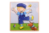 Palapelit - Johntoy Fien & Teun Wooden Puzzle Teun - 5pcs. Puu - 80169