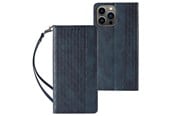 Puhelin - Kannet ja kotelot - Hurtel Magnet Strap Case Case for Samsung Galaxy S23 Flip Wallet Mini Lanyard Stand Blue - 9145576271247