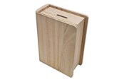Puulelut - Playwood Wooden Money Box Book Shape Paulownia - SL228C-boek