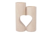 Lastenhuone - Playwood Wooden Tealight Holder Heart 2pcs. - SL204H-hart