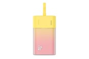Powerbank - Baseus Popsicle 5200mAh 20W Powerbank with Built-in Lightning Cable (+ White Simple USB-C - USB-C 60W/20V/3A/30cm Cable) - Yellow-Pink Powerbank - Vaaleanpunainen - 5200 mAh - P10055601Y13-00