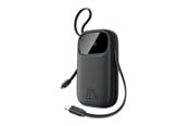 Powerbank - Baseus EnerFill FC31 10000mAh 22.5W Powerbank with Digital Display and 2 Built-in Cables (USB-C + Lightning) - Black Powerbank - musta - 10000 mAh - P10082106123-00