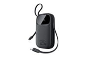 Powerbank - Baseus EnerFill FC31 20000mAh 22.5W Powerbank with Digital Display and 2 Built-in Cables (USB-C + Lightning) - Black Powerbank - musta - 20000 mAh - P10082107123-00
