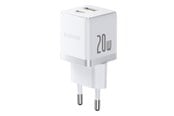 Puhelin - Adapterit & Laturit - Baseus Palm 20W USB-C USB-A Wall Charger - White - P10111608213-00