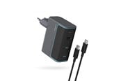Puhelin - Adapterit & Laturit - CUKTECH CUKAD1003EUG GaN 100W Wall Charger 2 x USB-C 1 x USB-A with USB-C Cable - Grey - CUKAD1003EUG