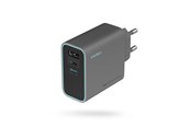 Puhelin - Adapterit & Laturit - CUKTECH CUKAD653EUGR 65W GaN Wall Charger 2 x USB-C 1 x USB-A - Grey - CUKAD653EUGR