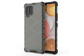Puhelin - Kannet ja kotelot - Hurtel Honeycomb Case Armor Cover with TPU Bumper for Samsung Galaxy A42 5G Black - 5907769325175