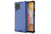 Puhelin - Kannet ja kotelot - Hurtel Honeycomb Case armor cover with TPU Bumper for Samsung Galaxy A42 5G Blue - 5907769325182