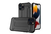 Puhelin - Kannet ja kotelot - Hurtel Hybrid Armor Case Tough Rugged Cover for iPhone 13 Pro Black - 5907769326554