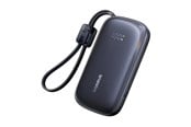 Powerbank - Baseus EnerFill FC21 Qpow 3 Ultra 10000mAh 45W Power Bank with Attached Lanyard Cable - Black Powerbank - musta - 10000 mAh - E0027Q00