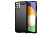 Puhelin - Kannet ja kotelot - Hurtel Carbon Case Flexible Cover TPU Case for Samsung Galaxy A22 4G Black - 5907769326684