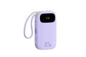Powerbank - Baseus EnerFill FC21 Qpow 3 Ultra 20000mAh 22.5W Powerbank with Digital Display and Cable Included - Purple Powerbank - Violetti - 20000 mAh - P10082107513-00