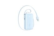 Powerbank - Joyroom JR-PR2L 10000mAh 35W Power Bank with Built-in Retractable USB-C Cable and Lightning Lanyard Cable - Blue Powerbank - Sininen - 10000 mAh - JR-PR2L blue