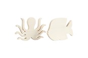 Puulelut - Creativ Company Wooden Sea Creatures Octopus and Fish 2pcs. - 57976