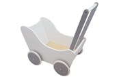 Nuket, pehmolelut ja oheistarvikkeet - Playwood Doll's pram white/silver - PW2352