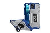 Puhelin - Kannet ja kotelot - Hurtel Crystal Ring Case Kickstand Tough Rugged Cover for iPhone 13 Mini Blue - 5907769330889