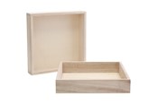 Lastenhuone - Creativ Company Wooden Frame with Edge 16.2x16.2x3cm 10 pcs. - 668216