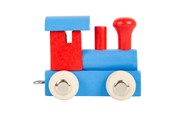 Puulelut - Small Foot - Wooden Letter Train Locomotive Red/Blue - 12 - 10349-display12