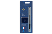 Kirjoitus- ja piirustustarvikkeet - Waterman Allure Stainless Steel Fountain pen F Blue ink + ink refills 6-Pack - 2135211