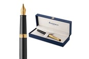 Kirjoitus- ja piirustustarvikkeet - Waterman Hémisphère 'The Opera Collection' Black & Gold G.T. Fountain pen M Blue ink - 2225135