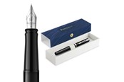 Kirjoitus- ja piirustustarvikkeet - Waterman Impression Black Lacquer P.T. Fountain pen F Blue ink - 2225496