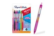 Kirjoitus- ja piirustustarvikkeet - Paper Mate InkJoy 300RT Ballpoint Pens | Colourful Pens with Fashion Wraps | Retractable Medium Point (1.0mm) | Assorted Colours | 6 Count - 2226846