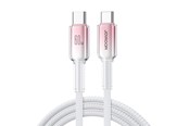 USB kaapelit - Joyroom S-A42 Crystal-Clear Series 60W USB-C - USB-C cable 1.2m - white - S-A42_CC_W