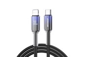 USB kaapelit - Joyroom S-A42 Crystal-Clear Series 30W USB-C - Lightning cable 1.2m - black - S-A42_CL_B