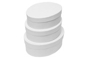 Askartelu- ja taidetarvikkeet - Colorations - Papier-mache Boxes Oval 3 pcs. - 46EN25